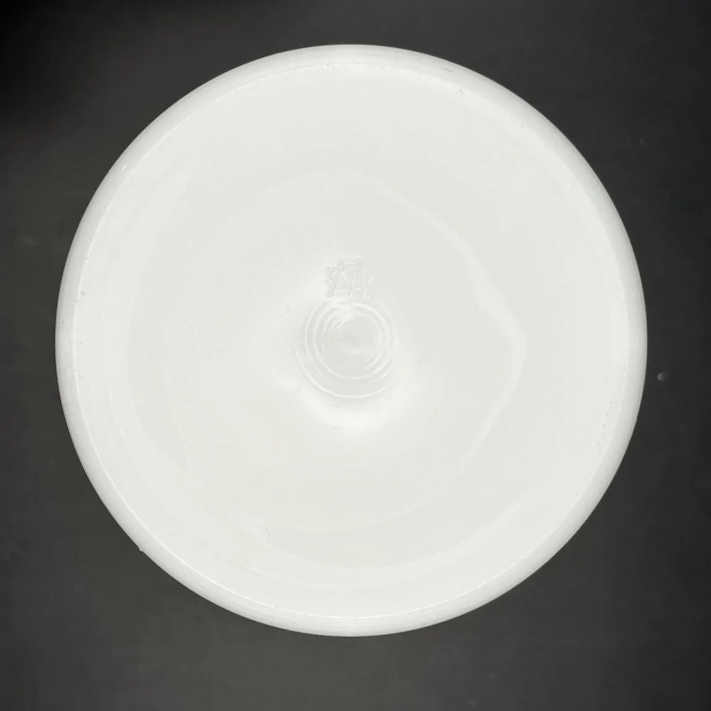 Vtg‎ White Glass Westmoreland Grapevine Pedestal Vase Scalloped Rim 6